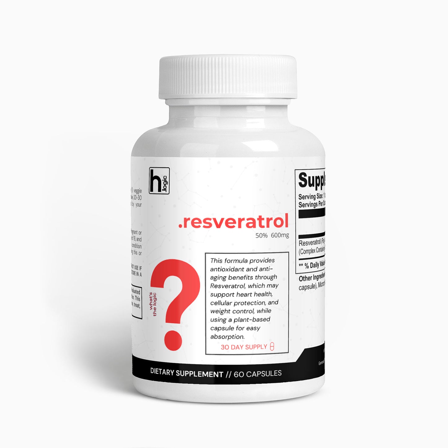 Resveratrol 50% 600mg - Health Logic