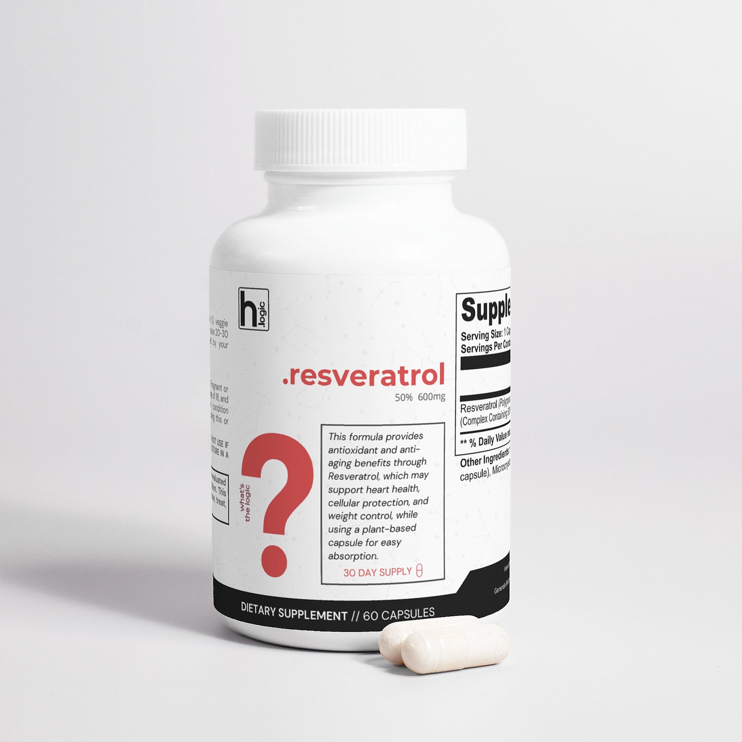 Resveratrol 50% 600mg - Health Logic