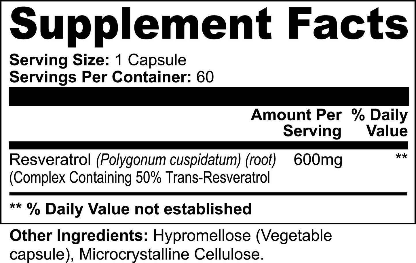 Resveratrol 50% 600mg - Health Logic