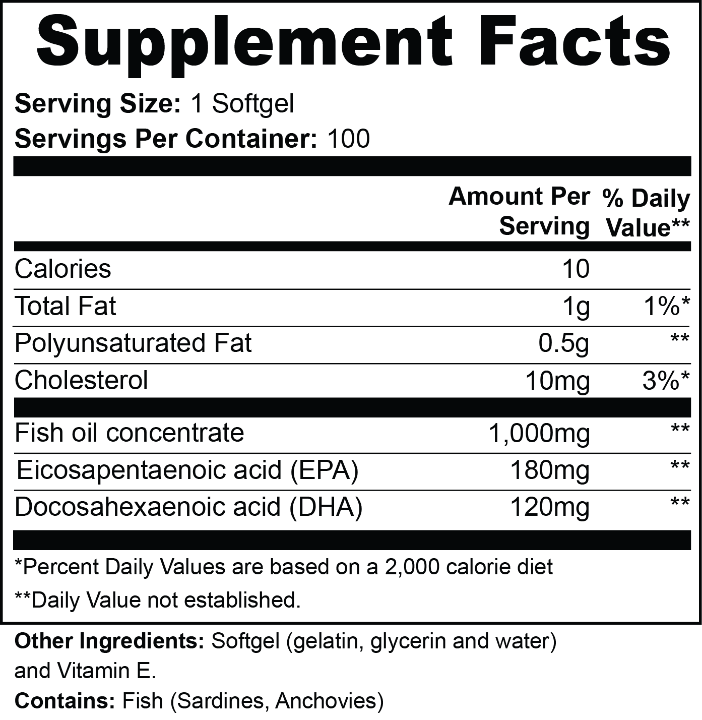 Omega-3 (EPA 180mg + DHA 120mg) - Health Logic